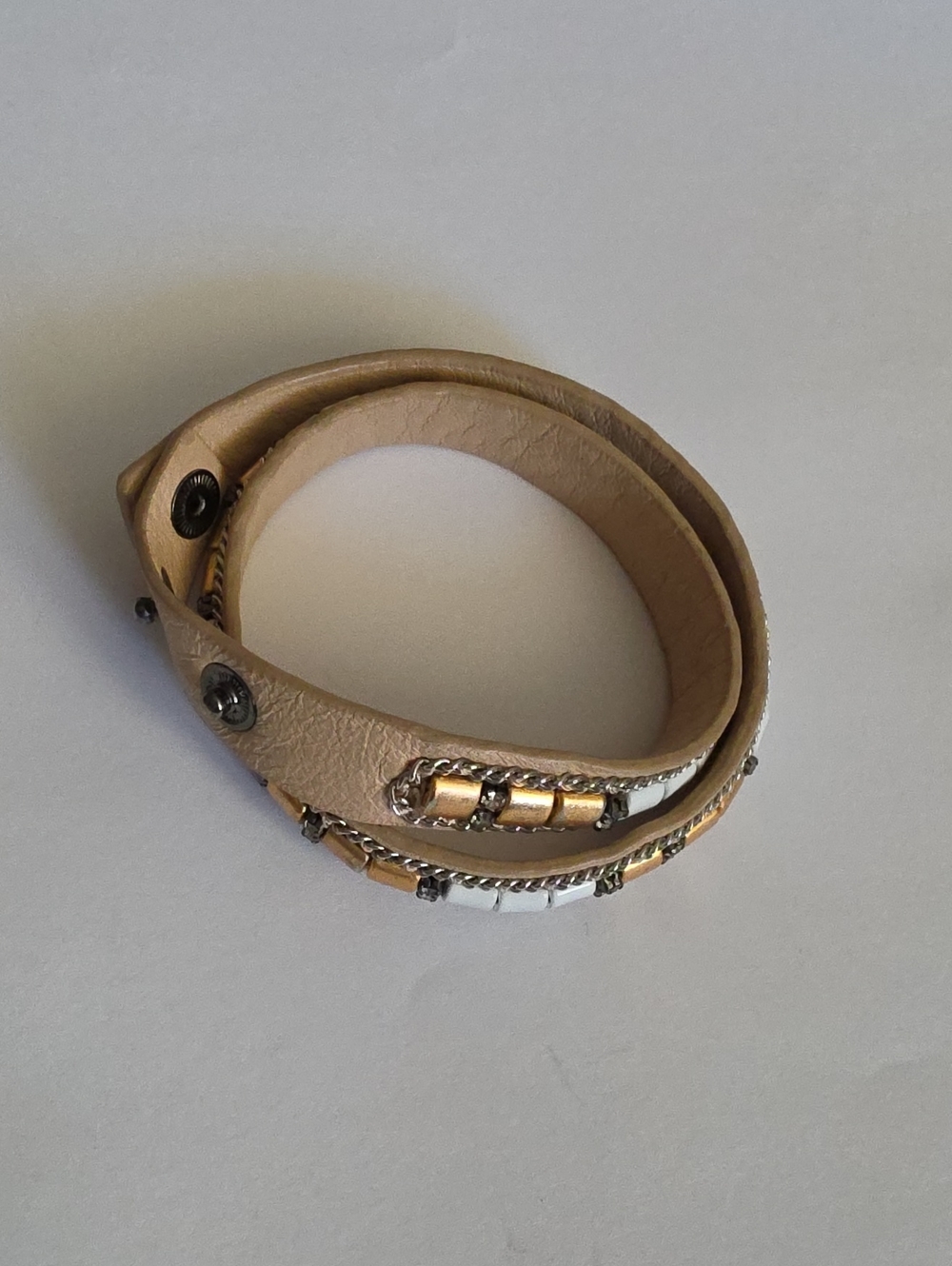 Stella & Dot Cady Leather Wrap Bracelet.
